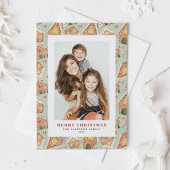 水の色ジンジャーブレッドハウス写真クリスマス シーズンポストカード