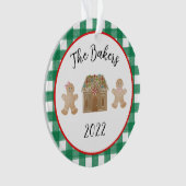 水の色ジンジャーブレッドファミリー年レビューOrna オーナメント (正面)