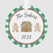 水の色ジンジャーブレッドファミリー年レビューOrna オーナメント (正面)