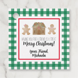 水の色ジンジャーブレッド子供のギフトラベル フェイバータグ