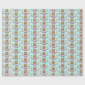 水の色ジンジャーブレッド甘いクリスマスウィッシュラップ ラッピングペーパー (フラット)