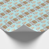 水の色ジンジャーブレッド甘いクリスマスウィッシュラップ ラッピングペーパー (角)