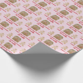 水の色ジンジャーブレッド甘いクリスマスウィッシュラップ ラッピングペーパー (角)