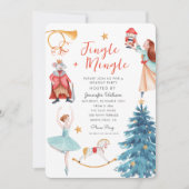 水の色ジンルミングルクリスマスホリデーパーティー 招待状 (正面)