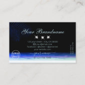 水の色スカイクラウドきらめくダイヤモンド追加ロゴ 名刺 (裏面)
