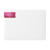 水の色スタイリッシュシックな明るいピンクのアドレス ラップアラウンドラベル (正面)