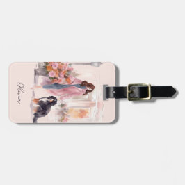 水の色スタイリッシュベルネーズマウンテンドッグ恋人 ラゲッジタグ