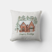 水の色スタイリッシュ北欧ファームハウスクリスマスツリー クッション (正面)