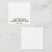 水の色スタイリッシュ緑 – 名前をカスタムするノートカー ノートカード (正面/裏面)