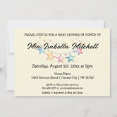 水の色スターズかわいい赤ちゃんシャワー招待状 招待状 (正面)