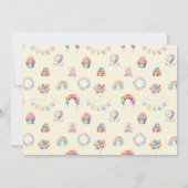 水の色スターズかわいい赤ちゃんシャワー招待状 招待状 (裏面)