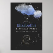 水の色スターズナイトスカイバースデーパーティーへようこそ ポスター (正面)