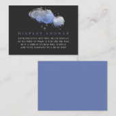 水の色スターズナイトスカイボーイベビーディスプレイシャワー エンクロージャーカード (正面/裏面)