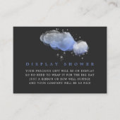 水の色スターズナイトスカイボーイベビーディスプレイシャワー エンクロージャーカード (正面)