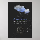 水の色スターナイトスカイボーイベビーシャワーへようこそ ポスター (正面)