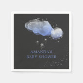 水の色スターナイトスカイボーイベビーシャワー スタンダードカクテルナプキン (正面)