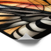 水の色ステンドグラススタイルタイガー5:4 ポスター (角)