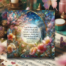 水の色ステンドグラス聖書の復活祭 シーズンカード