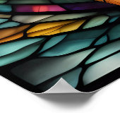 水の色ステンドグラス虎4:5ポスター ポスター (角)