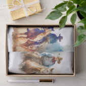 水の色スプラッシュカウボーイヴィンテージ馬 薄葉紙 (ギフト)