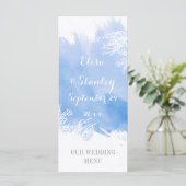 水の色スプラッシュコーラルリーフブルー結婚のメニュー メニュー (スタンド正面)