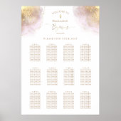 水の色スプラッシュデザインバプテスマのシーティングチャート ポスター (正面)