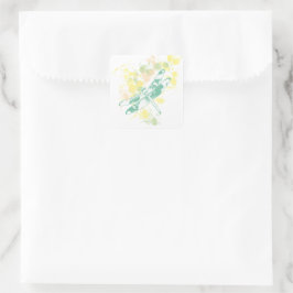 水の色スプラッシュトンフライ広場ステッカー スクエアシール