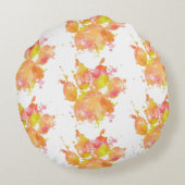 水の色スプラッシュドッグポープリント ラウンドクッション (裏面)