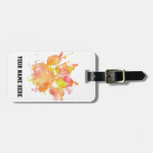 水の色スプラッシュドッグポープリント ラゲッジタグ (正面横)