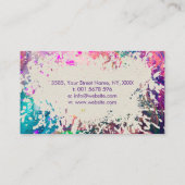 水の色スプラッシュバタフライのキャンバス 名刺 (裏面)