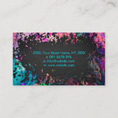 水の色スプラッシュバタフライオンブラック石板 名刺 (裏面)