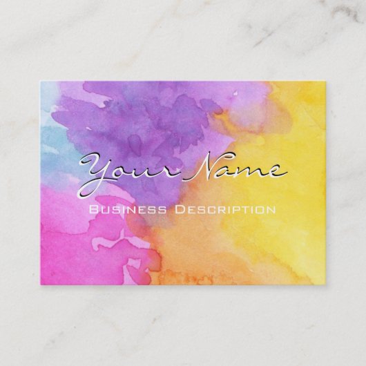 水の色スプラッシュ名刺 名刺 (正面)