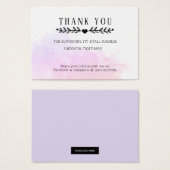 水の色スプラッシュ小規模企業ありがとう挿入 (正面&裏面)