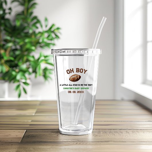 水の色スポーツサッカーベビーシャワー アクリルタンブラー