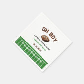 水の色スポーツサッカーベビーシャワー スタンダードカクテルナプキン (角)