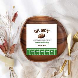 水の色スポーツサッカーベビーシャワー スタンダードカクテルナプキン