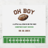 水の色スポーツサッカーベビーシャワー スパークリングワインラベル (シングルラベル)