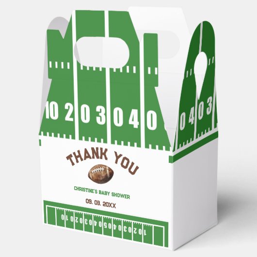 水の色スポーツサッカーベビーシャワー フェイバーボックス (オープン)