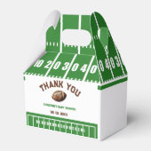 水の色スポーツサッカーベビーシャワー フェイバーボックス (正面サイド)