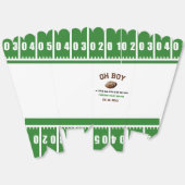 水の色スポーツサッカーベビーシャワー フェイバーボックス (見開き)