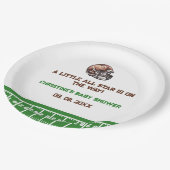 水の色スポーツサッカーベビーシャワー ペーパープレート