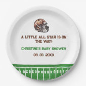 水の色スポーツサッカーベビーシャワー ペーパープレート