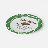 水の色スポーツサッカーベビーシャワー ペーパープレート (アングル)