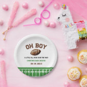 水の色スポーツサッカーベビーシャワー ペーパープレート