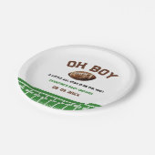 水の色スポーツサッカーベビーシャワー ペーパープレート