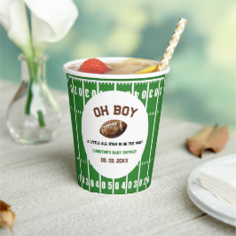 水の色スポーツサッカーベビーシャワー 紙コップ