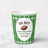 水の色スポーツサッカーベビーシャワー 紙コップ (裏面)