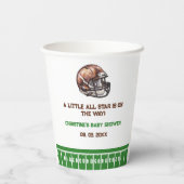 水の色スポーツサッカーベビーシャワー 紙コップ (裏面)