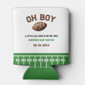 水の色スポーツサッカーベビーシャワー 缶クーラー (裏面)