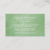 水の色スロースをテーマにしたベビーシッター 名刺 (裏面)